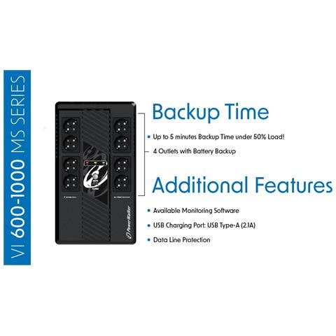 VI 800 MS Gruppo di Continuità UPS 0,8 kVA - Foto 1